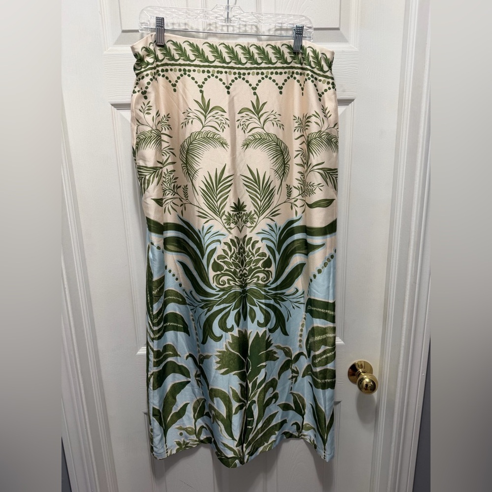 Parker Green and Blue Tropical Maxi Skirt